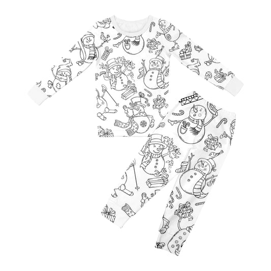 Colorable Pajamas Funny DIY Hand Painted Homewear Set Color Your Own Pajamas You Can Color with Markers Coloring Pajamas Colorable Pajamas Gifts for Teen 𝓫𝓸𝔂𝓼 2024 111White7Y