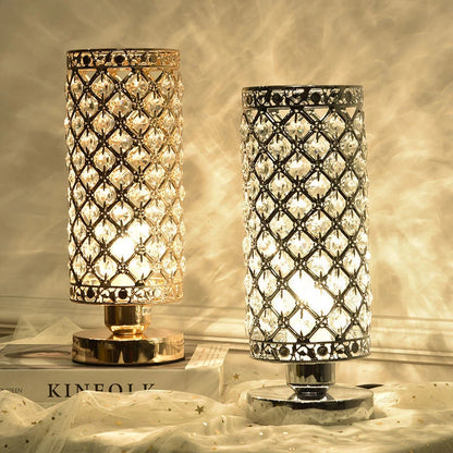 LED Modern Touch Decorative Lamp in Pink Crystal Design