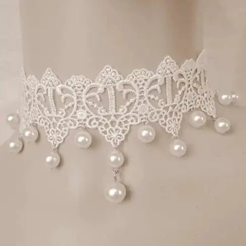 The Touch Of Vintage Victorian Style Crochet Necklace and Bracelet Set