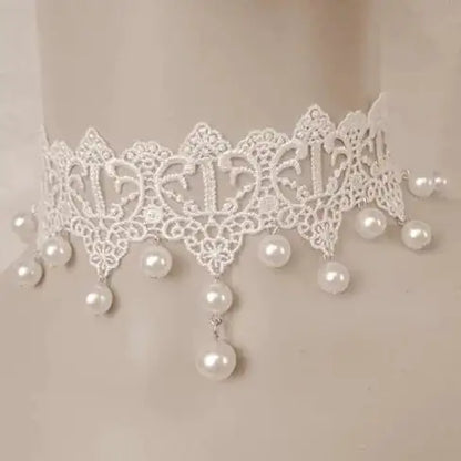 The Touch Of Vintage Victorian Style Crochet Necklace and Bracelet Set
