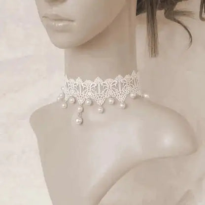 The Touch Of Vintage Victorian Style Crochet Necklace and Bracelet Set