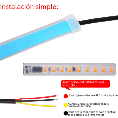 LED Daytime Running Light Strip with Decorative Soft Lights