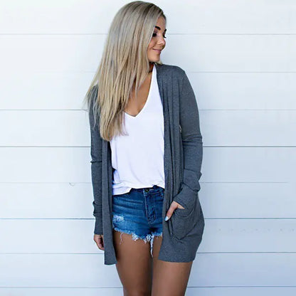 Cardigan Jackets with Functional Pockets