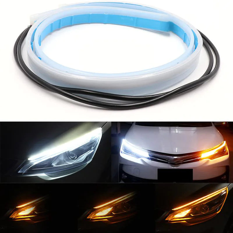 LED Daytime Running Light Strip with Decorative Soft Lights