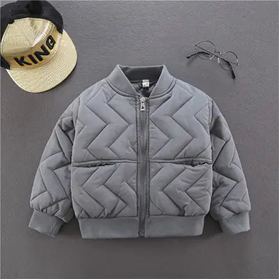 Kids' Cotton Baseball Jackets for Autumn and Winter
